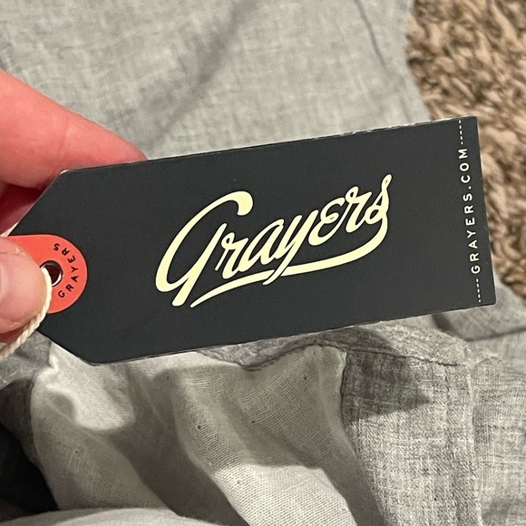 Grayers clothiers nwt Hartford double cloth Heather gray long sleeve button up - Picture 4 of 10